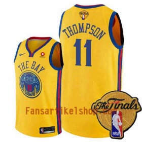 NBA Golden State Warriors Trikot Klay Thompson 11 2018 NBA Finals Patch Nike Gelb City Edition Swingman - Herren